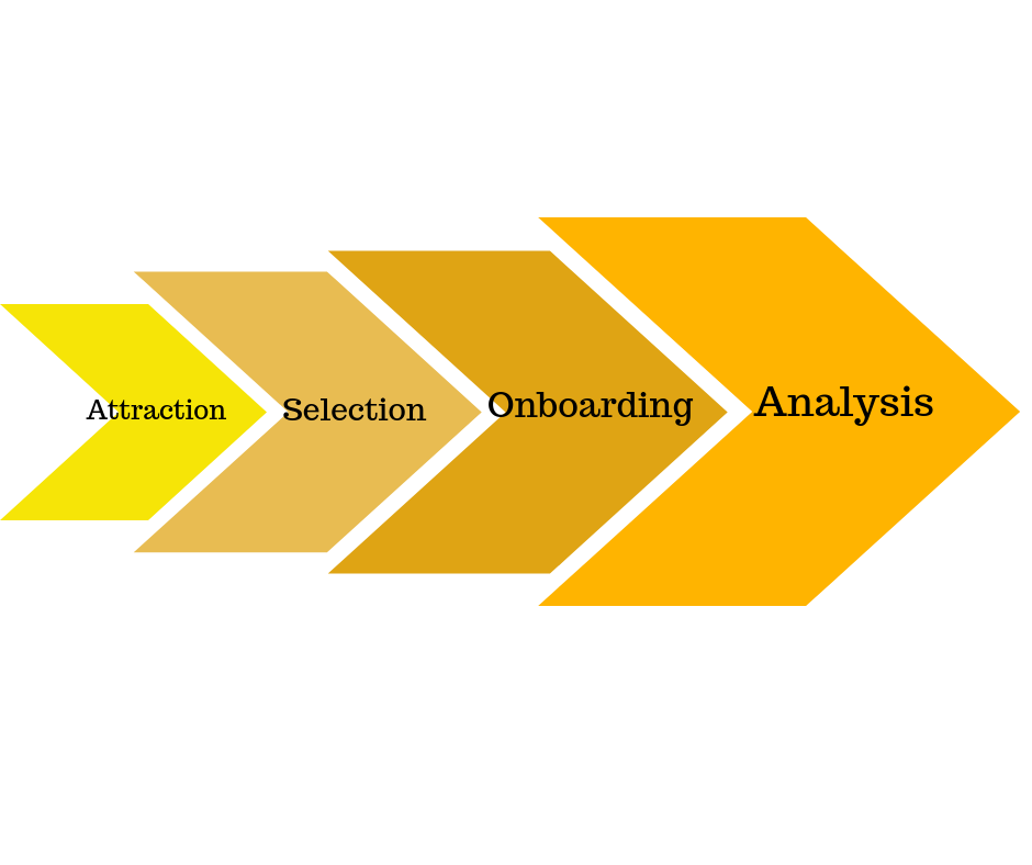 Le fasi del processo di recruitment: Attraction, Selection, Onboarding, Analysis