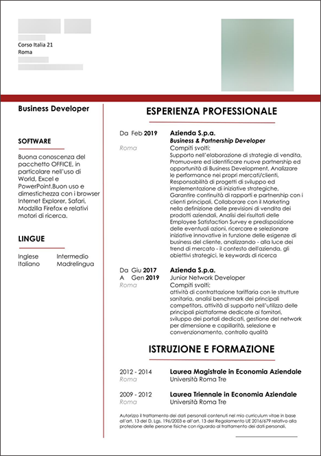 cv anonimo